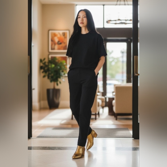 Maison Martin Margiela Shimmering Gold Ankle Boots - Picture 4 of 16